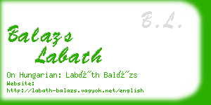 balazs labath business card